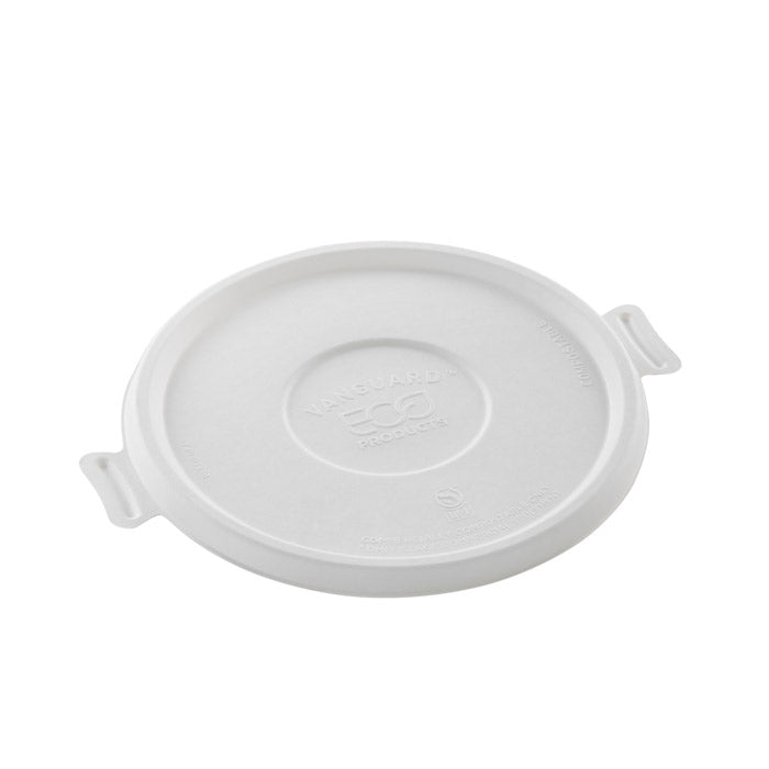Sugarecane Flat Lid White for SB24~SB40 500pcs