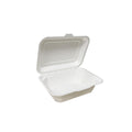 18x14x6.5cm/7x5x2.6" White Sugarcane Clamshell 500pcs