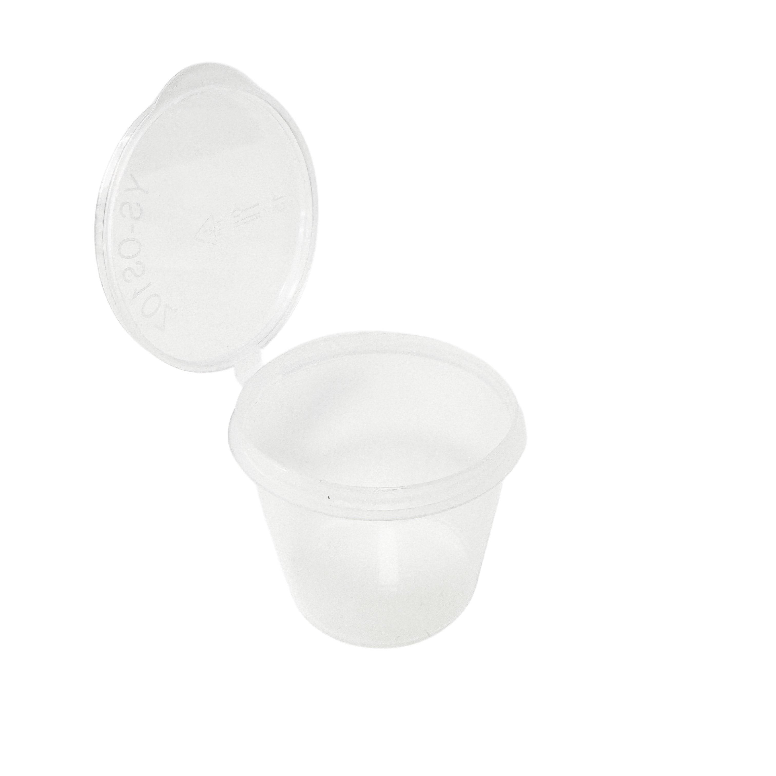 1oz 25ml Sauce Container W/ Hinged Lid