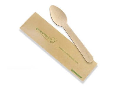 Wooden Tea Spoon-Individually Wrapped 110mm