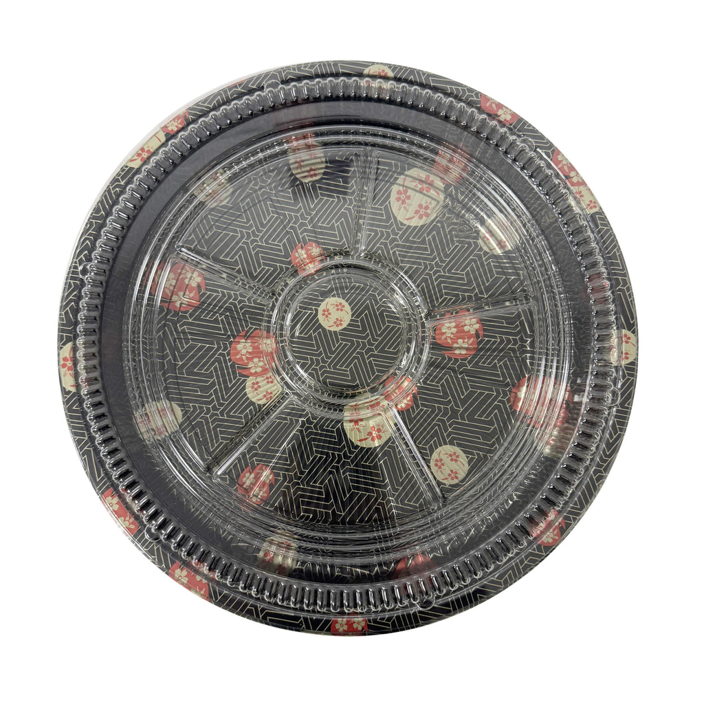 XYW-63 Round Sushi Tray W/ Lid 330x55mm 120pcs