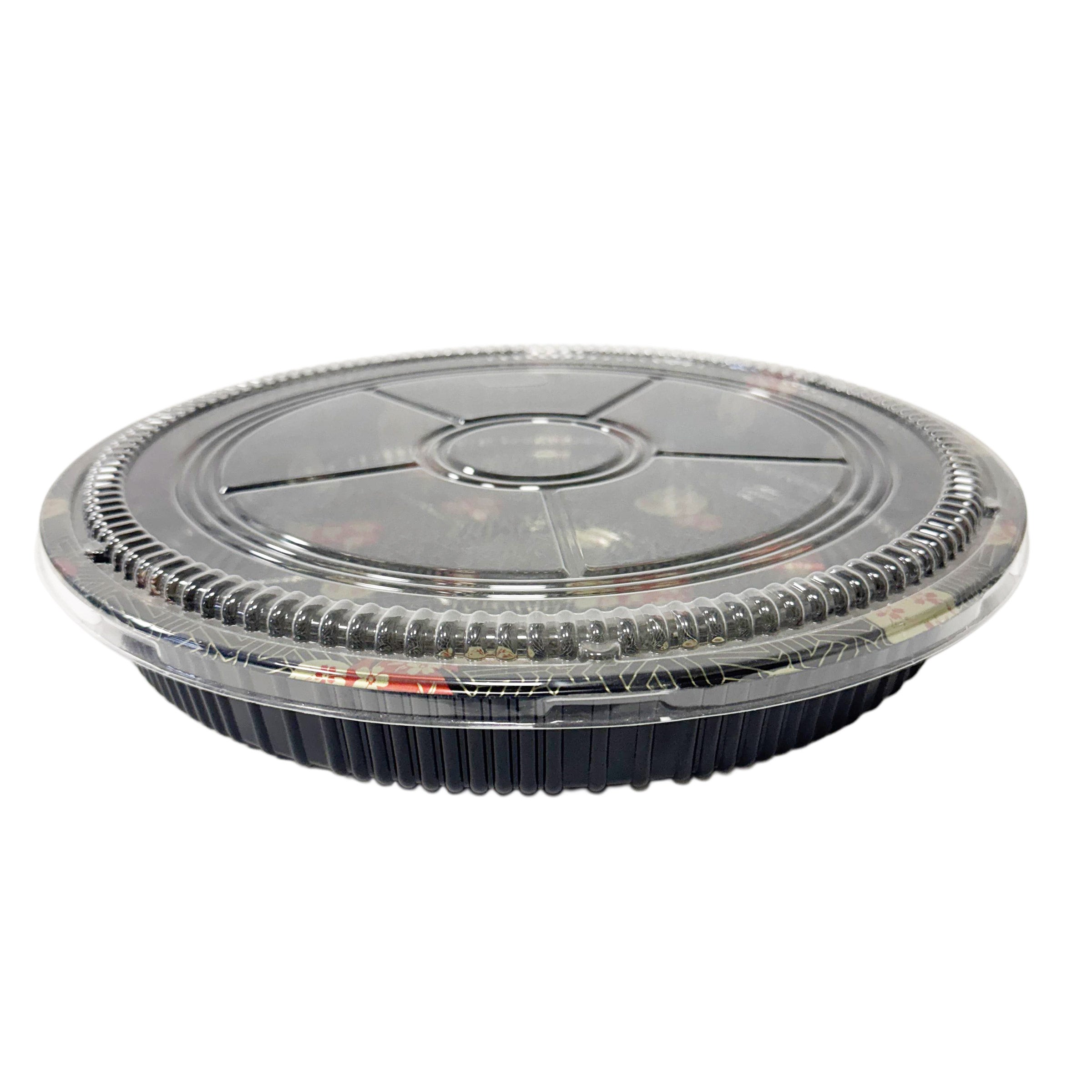 XYW-64 Round Sushi Tray W/ Lid 350x55mm 120pcs
