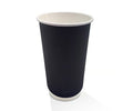 PE Coated Black Double Wall Paper Cup 16oz 90mm
