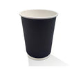 PE Coated Black Double Wall Paper Cup 8oz 80mm