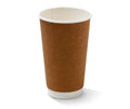 PE Coated Kraft PE Double Wall Paper Cup 16oz 90mm