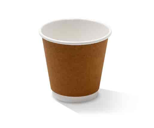 PE Coated Kraft Double Wall Paper Cup 8oz 90mm