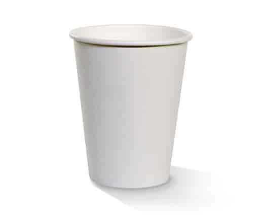 PE Coated Single Wall Coffee Cup White 12oz 90mm
