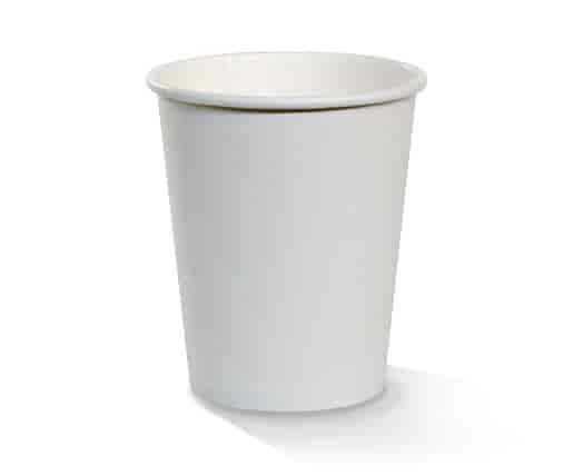 PE Coated Single Wall Coffee Cup White 6oz 80mm