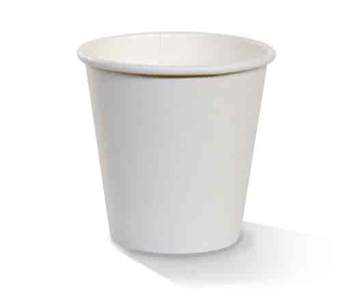 PE Coated Single Wall Coffee Cup White 8oz 80mm